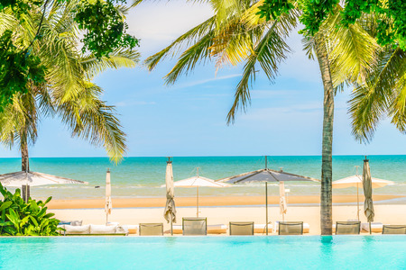 Beautiful Hotel pool resortのeditorial素材