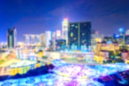 Abstract blur singapore city backgroundのeditorial素材