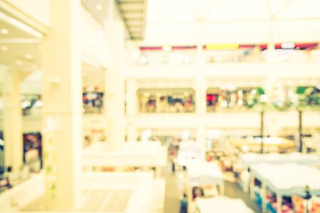 Abstract blur shopping mall background - vintage filter effectの写真素材