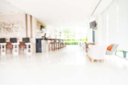 Abstract blur hotel interior lobby backgroundの写真素材