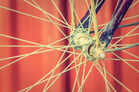 Bicycle wheel - vintage filterの写真素材