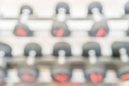 Abstract Blur dumbbells in gym backgroundの写真素材