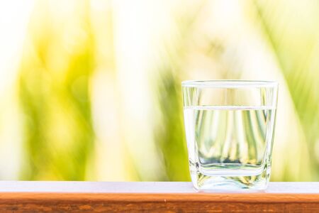 Glass water - Sunflare filter processingの写真素材