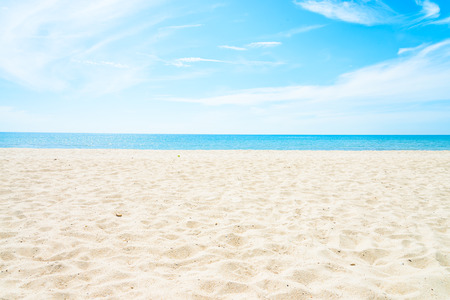 Empty sea and beach background with copy space