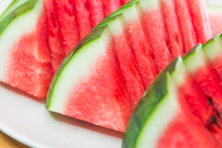 Selective focus watermelon sliceの写真素材