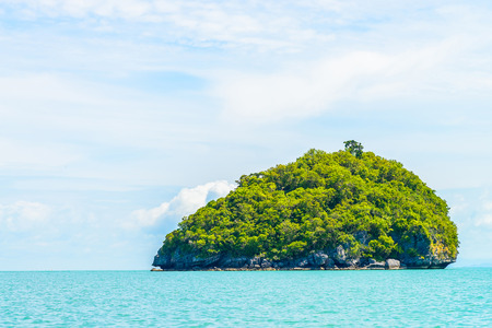 Beautiful tropical island  and sea in thailandの写真素材