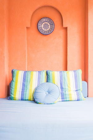 Sofa pillow decoration in living room