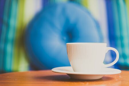 White coffee cup - vintage filterの写真素材