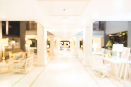 Abstract blur interior hotel lobby backgroundの写真素材