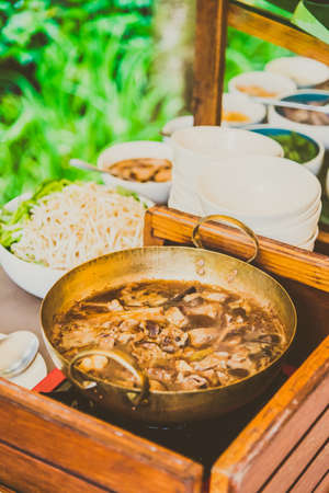 Thai noodles style - vintage filter effectの写真素材