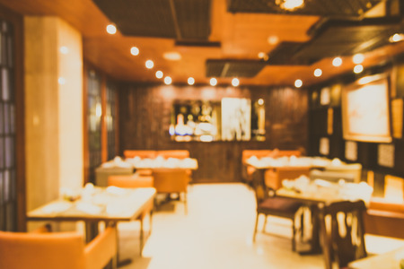 Abstract blur restaurant  interior background - vintage filterの写真素材