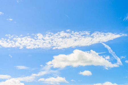 Beautiful White cloud on blue sky nature backgroundの写真素材