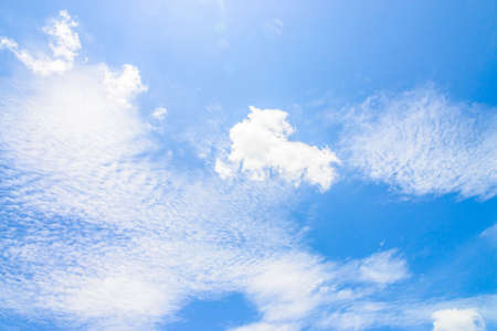 Beautiful White cloud on blue sky nature backgroundの写真素材
