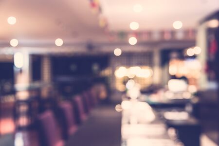 Abstract blur restaurant background - vintage filterの写真素材