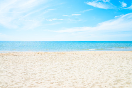 Empty sea and beach background with copy spaceの写真素材
