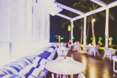 Abstract blur restaurant  interior background - vintage filterの写真素材