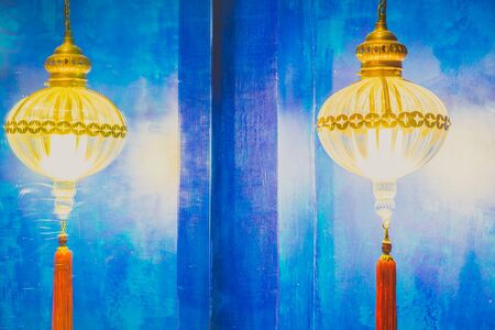 Morocco lantern decoration - vintage filter effectの写真素材