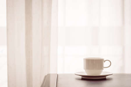 White coffee cup - vintage filterの写真素材