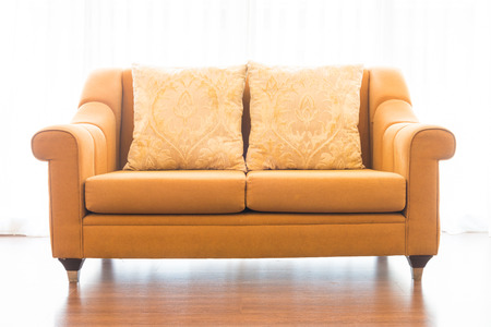 Pillow on sofa decoration in livingroom interiorの写真素材