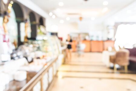 Abstract blur restaurant interior backgroundの写真素材