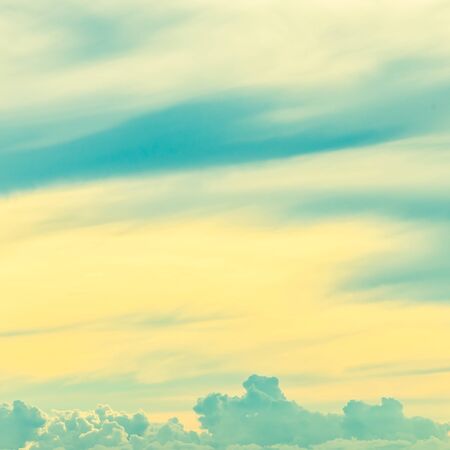 Cloud on sky background - Vintage Process filter effect style