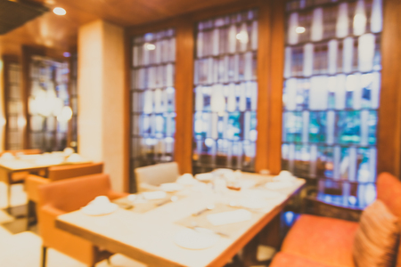 Abstract blur restaurant  interior background - vintage filterの写真素材