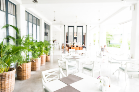 Abstract blur restaurant backgroundの写真素材