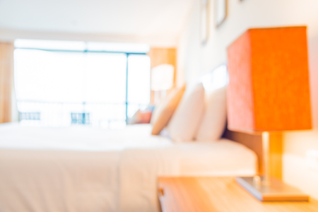 Abstract blur bedroom backgroundの写真素材
