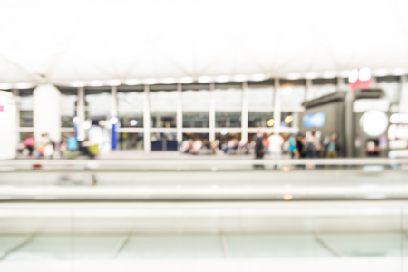 Abstract blur hong kong airport backgroundの写真素材