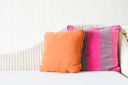 Sofa pillow decoration interior living roomの写真素材