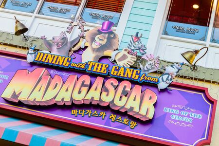 SOUTH KOREA - October 31: The Architecture and unidentified tourists are walking in Everland Resort, Yongin City, South Korea, on October 31, 2015のeditorial素材