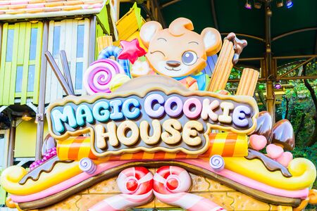 SOUTH KOREA - October 31: The Architecture and unidentified tourists are walking in Everland Resort, Yongin City, South Korea, on October 31, 2015のeditorial素材