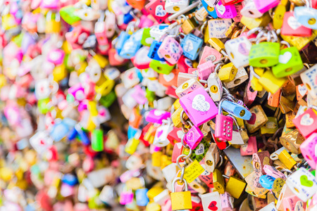 SEOUL, SOUTH KOREA - October 29 : The Love Key Ceremony at N Seoul Tower on October 29 ,2015 in Seoul City, Korea. Located on Namsan Mountain in the center of Seoul City.のeditorial素材