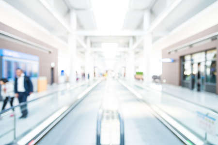 Abstract blur airport interior for backgroundの写真素材