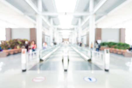 Abstract blur airport interior for backgroundの写真素材