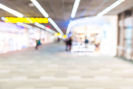 Abstract blur focus airport interior backgroundの写真素材