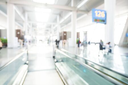 Abstract blur airport interior for backgroundのeditorial素材
