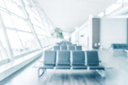 Abstract blur airport interior for background - filter effect processing styleのeditorial素材