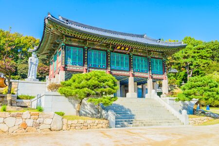 Bongeunsa temple in seoul city at Koreaのeditorial素材