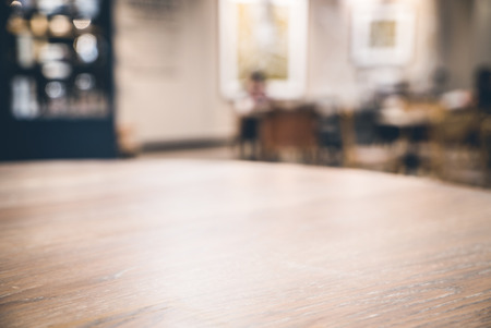 Abstract blur coffee shop interior background - HDR Merge 3 Photos and vintage filter Processingの写真素材