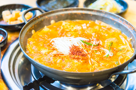 Spicy hot pot - korea style foodのeditorial素材