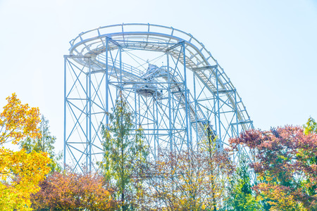 Roller coaster in korea parkのeditorial素材