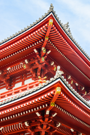 Beautiful Architecture in Sensoji Temple around Asakusa area at Japanのeditorial素材