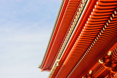 Beautiful Architecture in Sensoji Temple around Asakusa area at Japanのeditorial素材