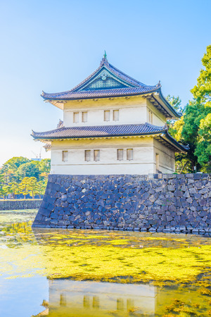 Beautiful Imperial palace building in tokyo japanのeditorial素材