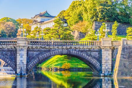 Beautiful Imperial palace building in tokyo japanのeditorial素材