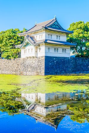 Beautiful Imperial palace building in tokyo japanのeditorial素材