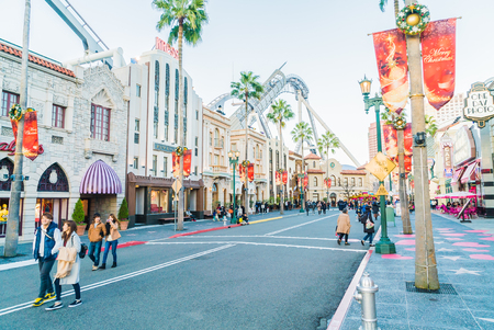 Osaka, Japan - December 1:  The theme park attractions based on the film industry at Universal Studios Theme Park in Osaka, Japan on December 1, 2015.のeditorial素材