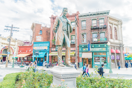 Osaka, Japan - December 1:  The theme park attractions based on the film industry at Universal Studios Theme Park in Osaka, Japan on December 1, 2015.のeditorial素材