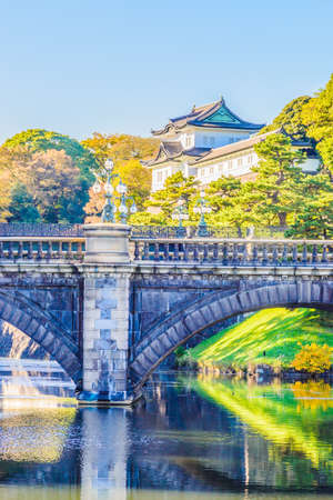 Beautiful Imperial palace building in tokyo japanのeditorial素材